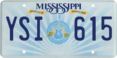 MS license plate YSI615