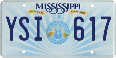 MS license plate YSI617