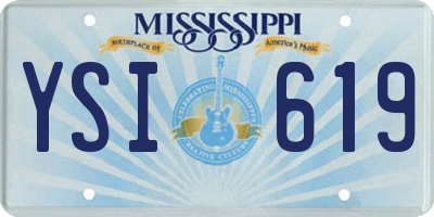 MS license plate YSI619