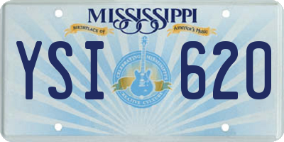 MS license plate YSI620