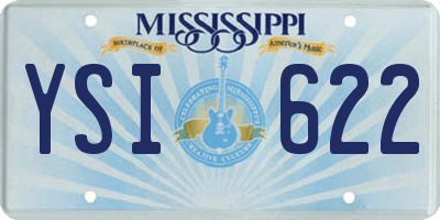 MS license plate YSI622