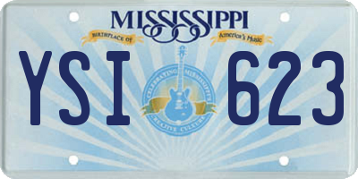 MS license plate YSI623