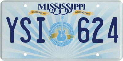 MS license plate YSI624