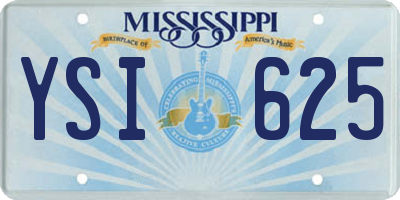 MS license plate YSI625