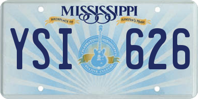 MS license plate YSI626