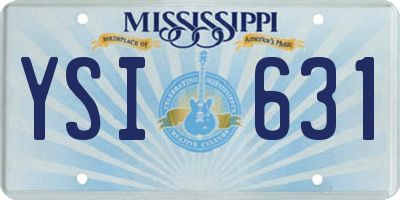 MS license plate YSI631