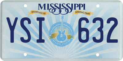 MS license plate YSI632