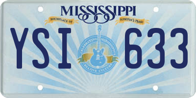 MS license plate YSI633