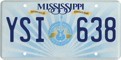 MS license plate YSI638