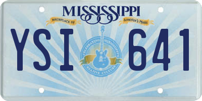 MS license plate YSI641