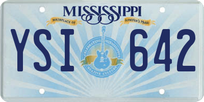 MS license plate YSI642