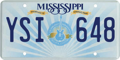 MS license plate YSI648