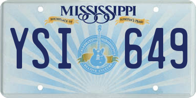 MS license plate YSI649