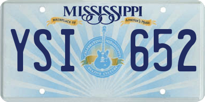 MS license plate YSI652