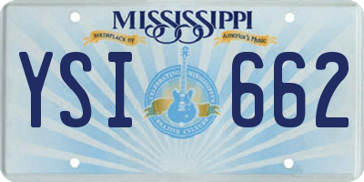 MS license plate YSI662