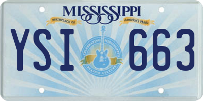 MS license plate YSI663
