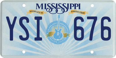 MS license plate YSI676