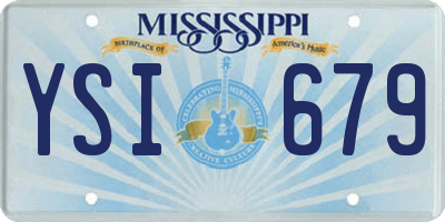 MS license plate YSI679