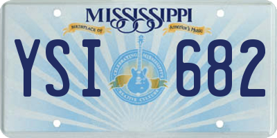 MS license plate YSI682