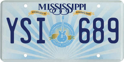 MS license plate YSI689