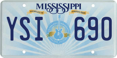 MS license plate YSI690