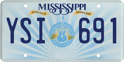 MS license plate YSI691