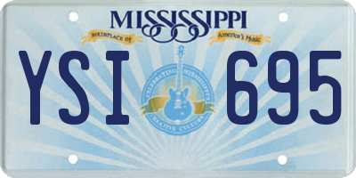 MS license plate YSI695