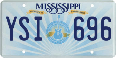 MS license plate YSI696