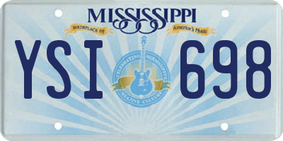 MS license plate YSI698