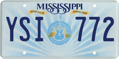 MS license plate YSI772