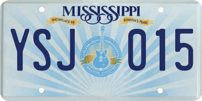 MS license plate YSJ015