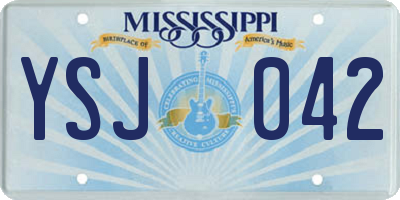 MS license plate YSJ042