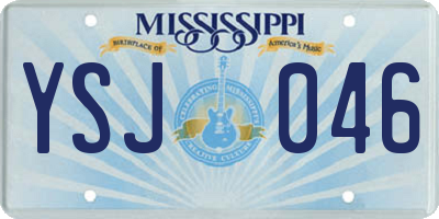 MS license plate YSJ046