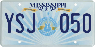 MS license plate YSJ050