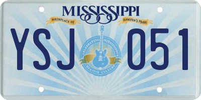 MS license plate YSJ051