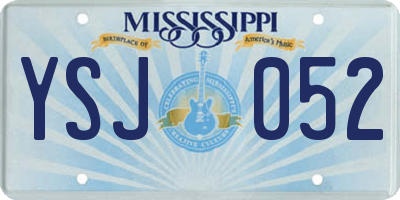 MS license plate YSJ052