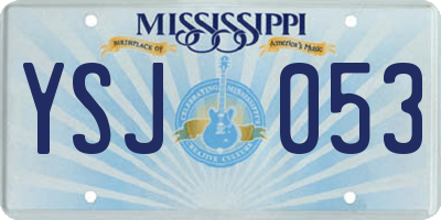 MS license plate YSJ053