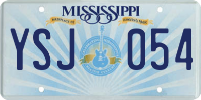 MS license plate YSJ054