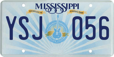 MS license plate YSJ056