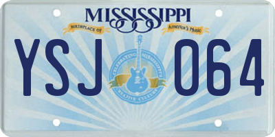 MS license plate YSJ064