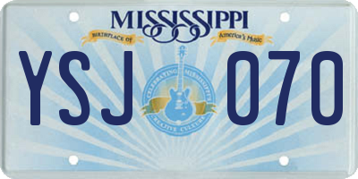MS license plate YSJ070