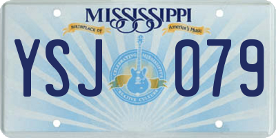 MS license plate YSJ079