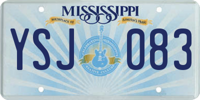 MS license plate YSJ083