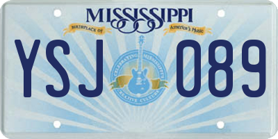 MS license plate YSJ089