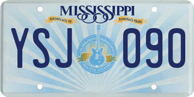MS license plate YSJ090