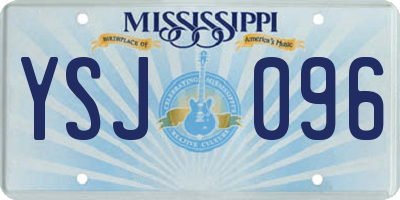 MS license plate YSJ096