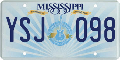 MS license plate YSJ098