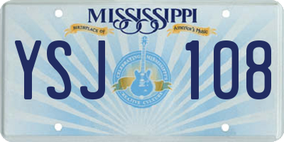 MS license plate YSJ108