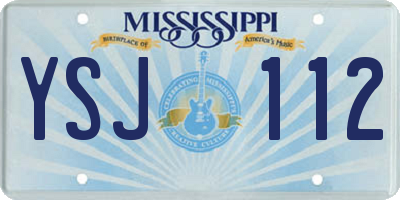 MS license plate YSJ112