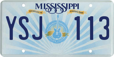 MS license plate YSJ113